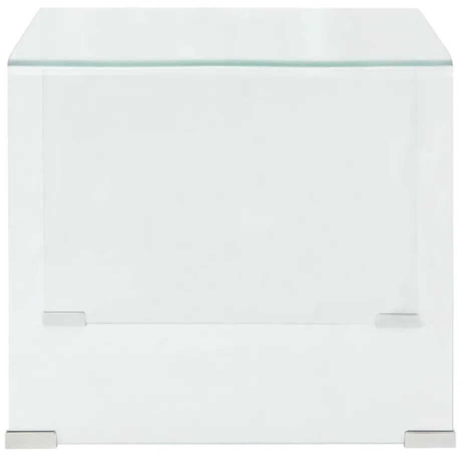 Mesa de centro em vidro temperado 49,5x50x45 cm transparente