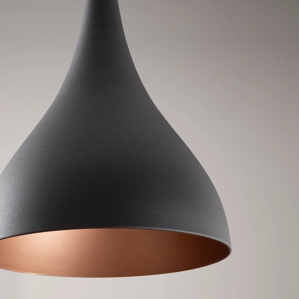 Candeeiro de Teto Berceste – Preto – 46 cm de Diâmetro