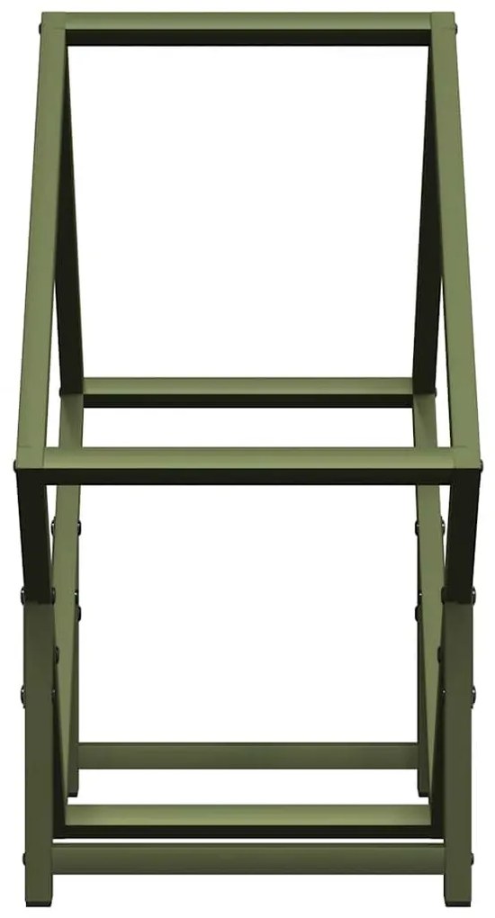 Suporte para lenha aço laminado a frio verde azeitona