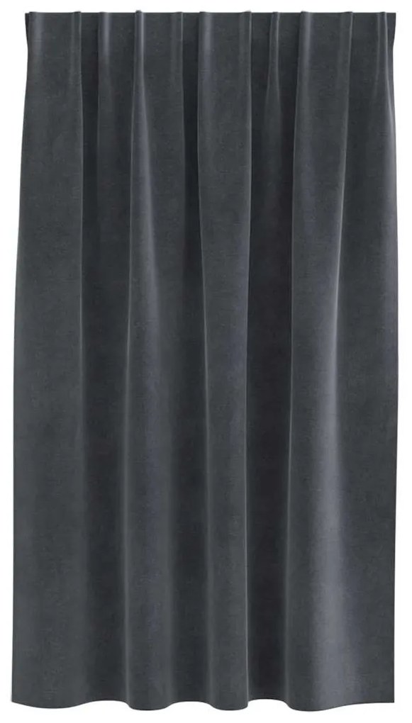 Cortinas Blackout vidaXL com fita superior 2 pcs Veludo Cinza Claro
