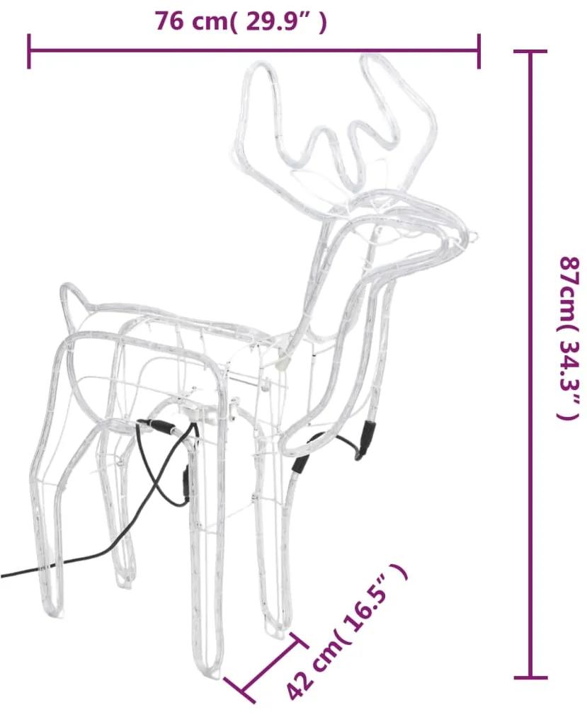 Figuras rena de Natal c/ cabeça móvel 3 pcs branco quente