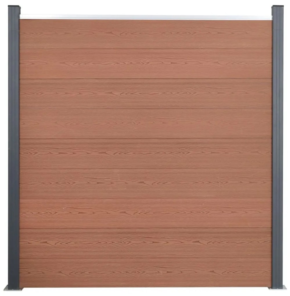 Conjunto de painéis de vedação 872x186 cm WPC castanho