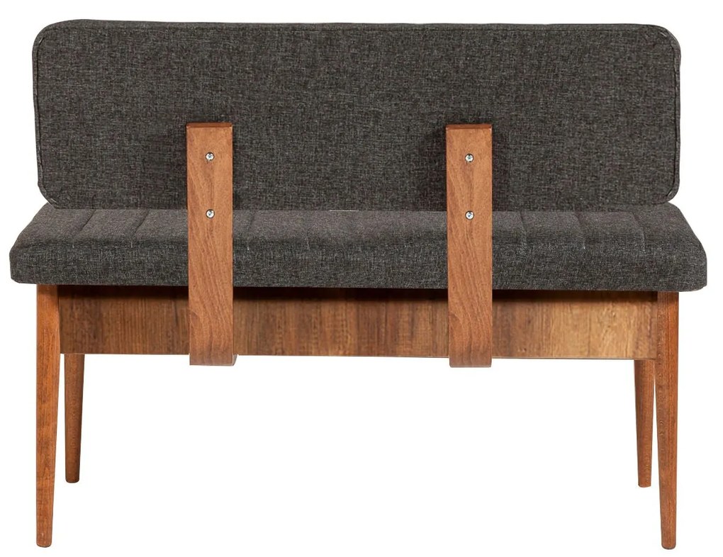 Banco Vina – Noz e Antracite – 110x85x40 cm