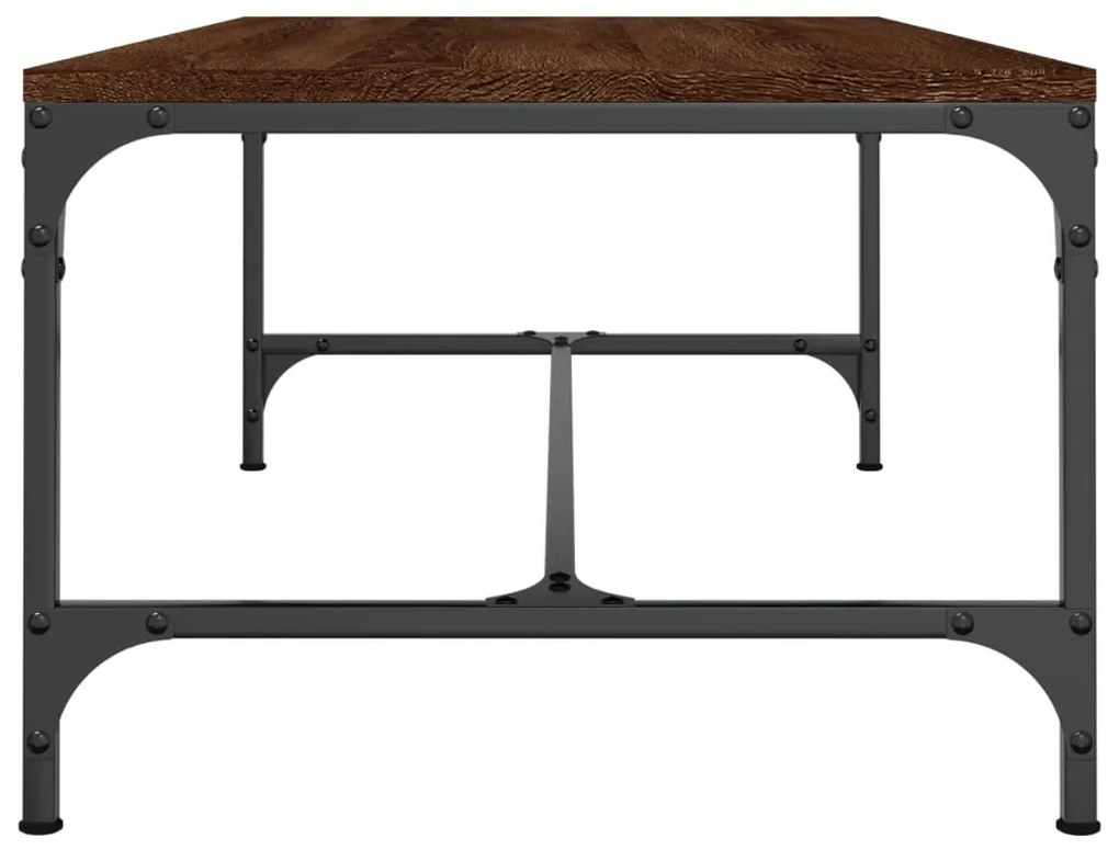 Mesa centro 80x50x35 cm derivados de madeira carvalho castanho