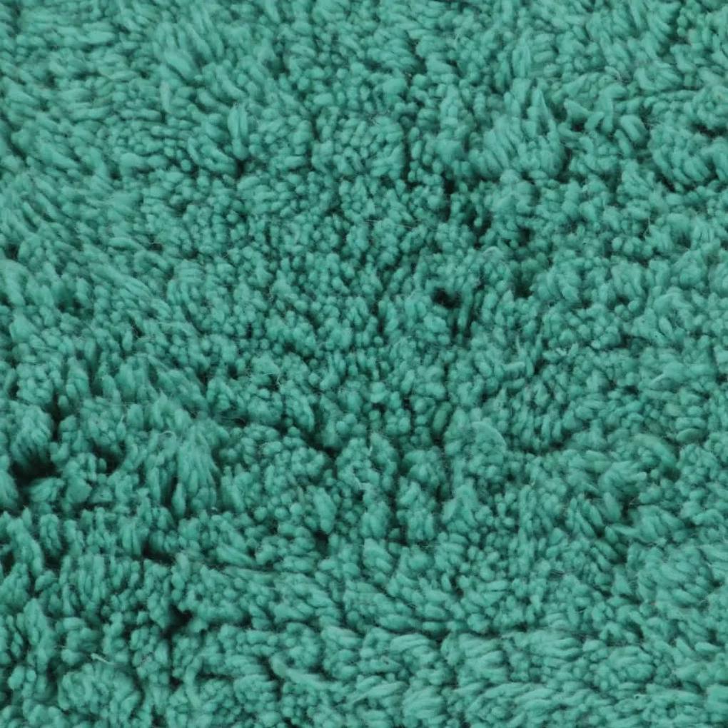 Conjunto tapetes de casa de banho 3 pcs tecido turquesa