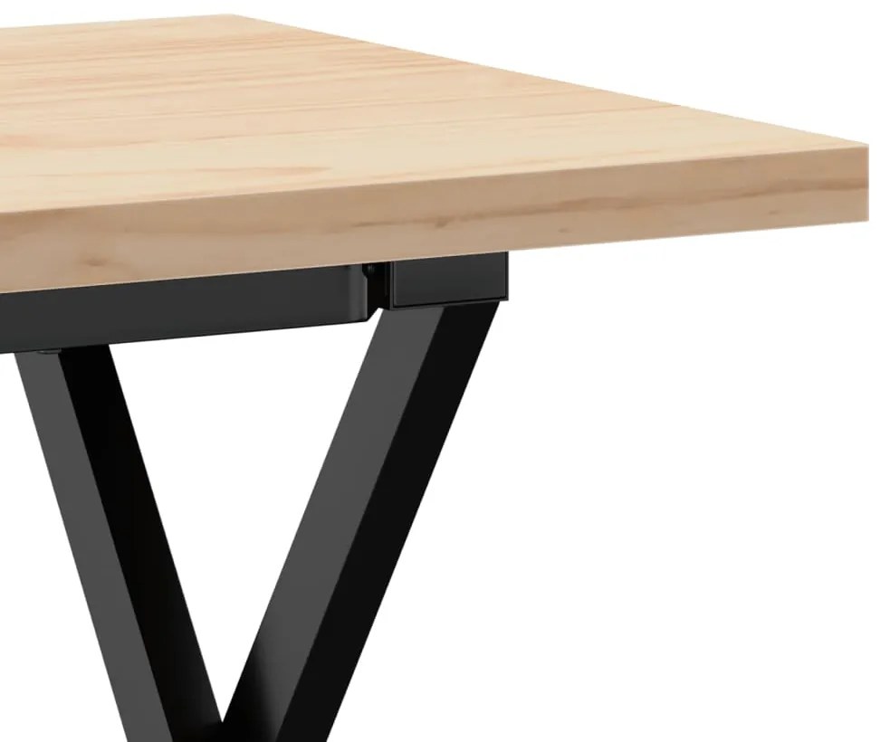 Mesa de centro estrutura em X 100x50x45,5cm pinho/aço