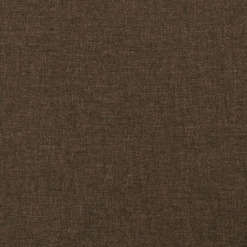 Cama com molas/colchão 90x200 cm tecido castanho-escuro