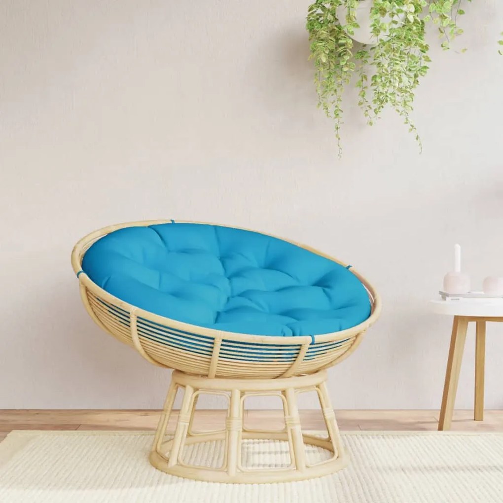 vidaXL Almofadão redondo Ø 100 x11 cm tecido oxford azul-claro