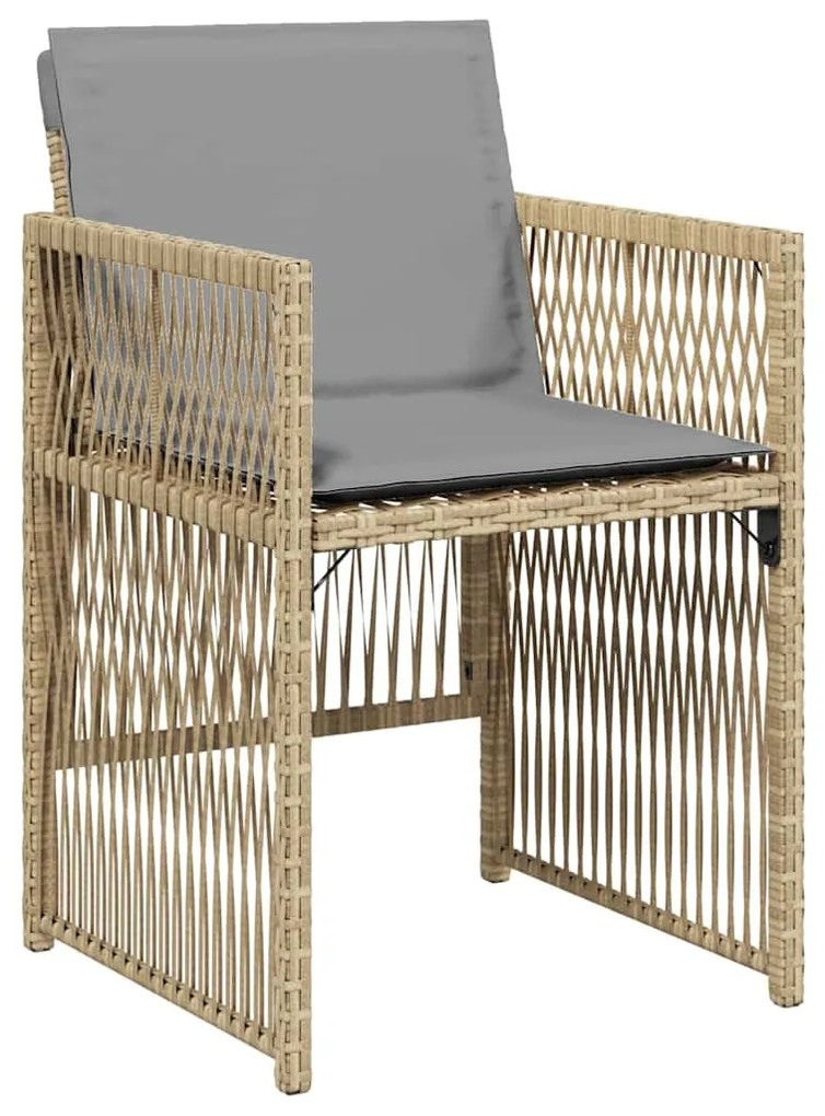 Conjunto de Jantar de 5 peças com Almofadas Bege