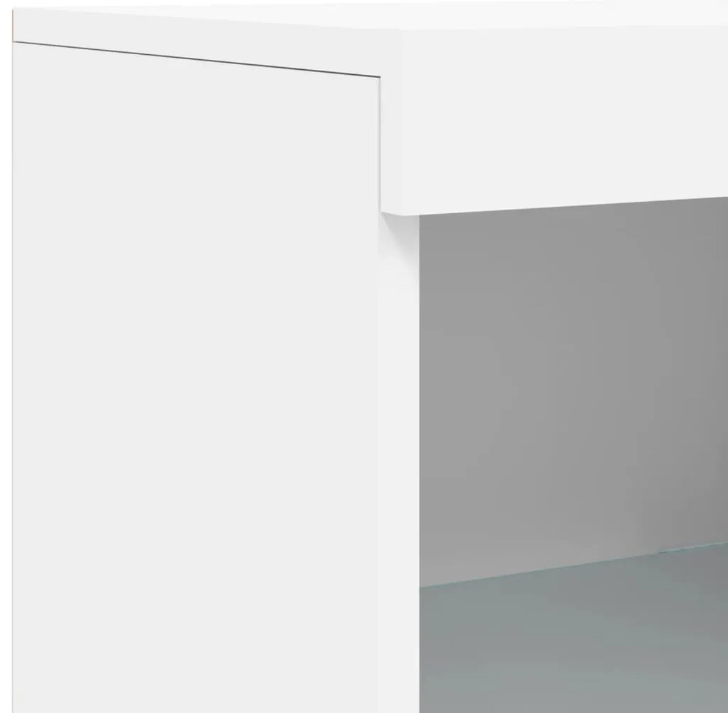 Aparador com luzes LED 41x37x100 cm branco