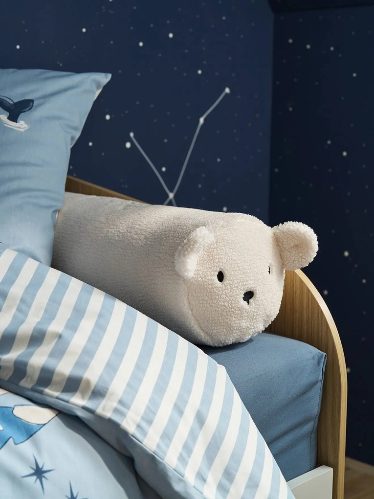 Travesseiro em sherpa personalizável Ursinho  cru