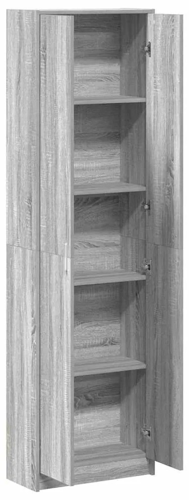 Guarda-roupa Cinza Sonoma 55x25x189 cm Aglomerado de Madeira