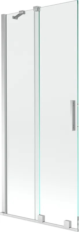 Mexen Velar resguardo de banho de correr de 2 painéis 85 x 150 cm, transparente, cromado - 896-085-000-01-01