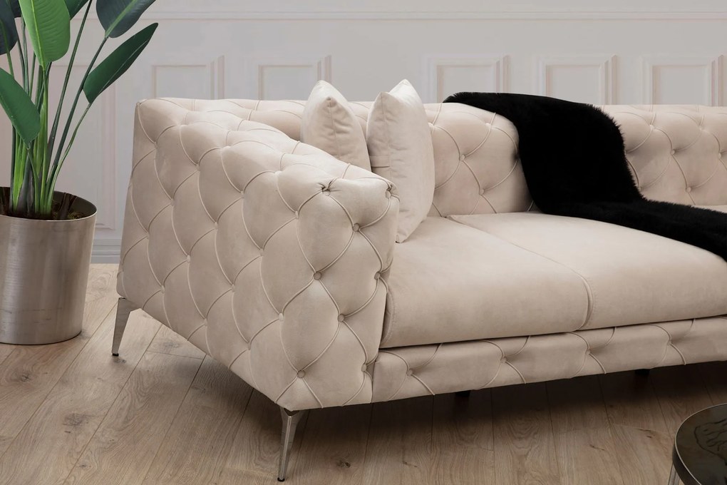Sofá de Canto Como – Ecru – 310 cm x 70 cm x 270 cm