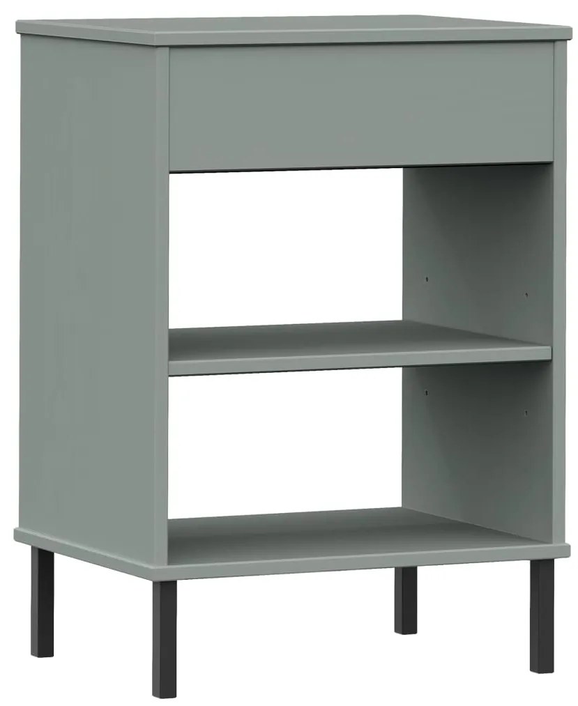 Móvel consola c/ pernas de metal pinho maciço OSLO cinzento