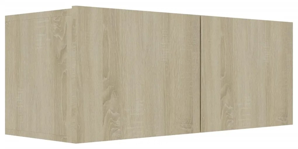 4pcs conjunto de móveis de TV derivados madeira carvalho sonoma
