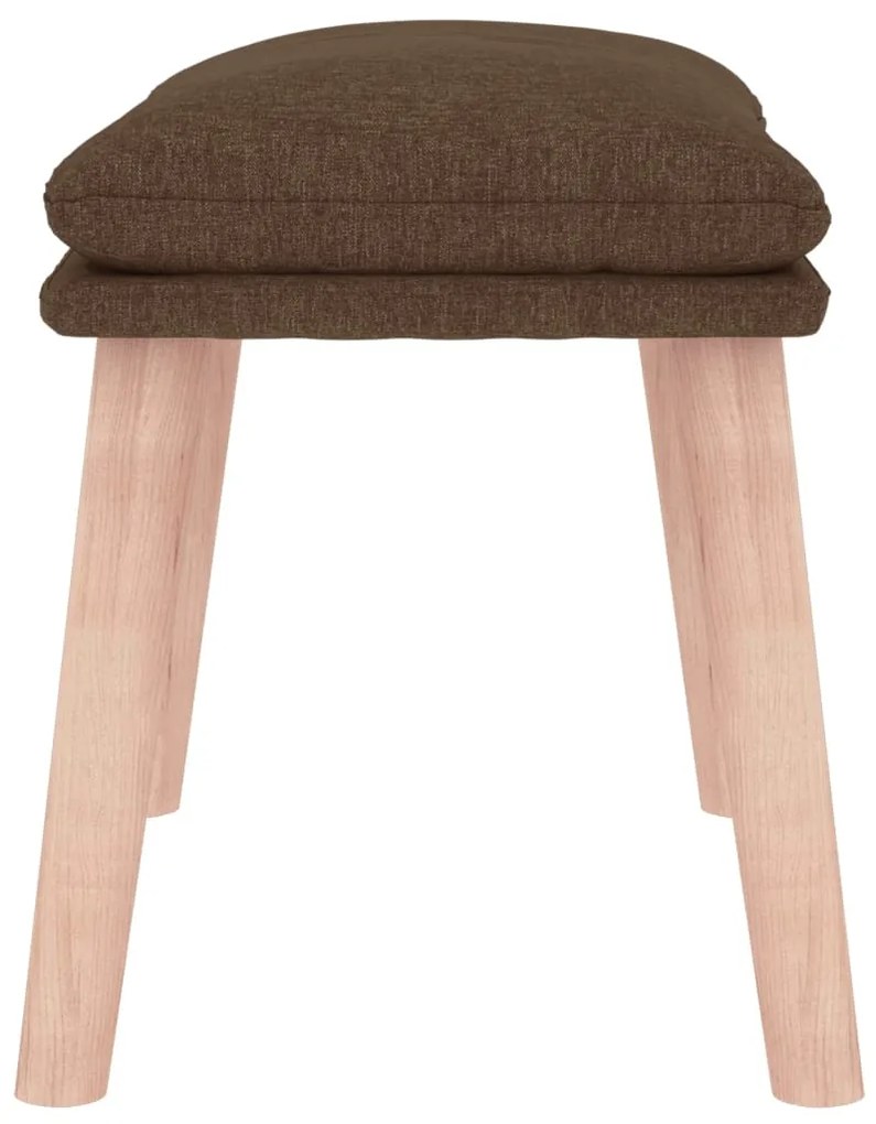 Apoio de pés tecido 45x29,5x35 castanho