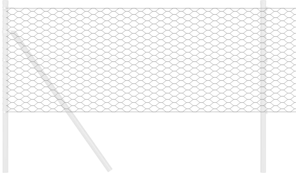 Cerca Hexagonal Cinza 0.8x100 m Aço