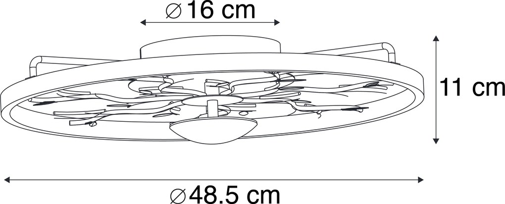 Candeeiro de teto branco Art Déco - Bota