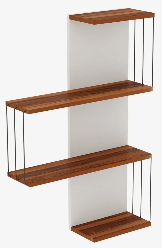 Prateleira de Parede Cambel – Nogueira – 64x96x19 cm