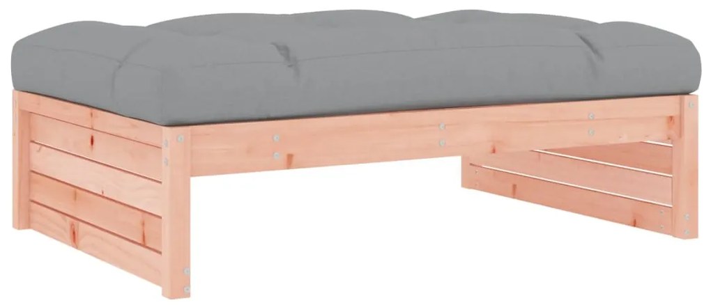 4 pcs conj. lounge jardim com almofadões madeira douglas maciça