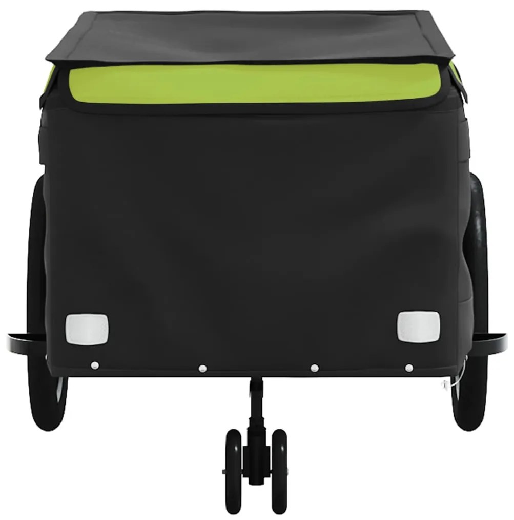 Reboque para bicicleta 45 kg ferro preto e verde