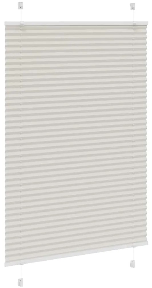 Cinzento Luz Plissada Cega 85x100 cm Largura Tecido 84,4 cm