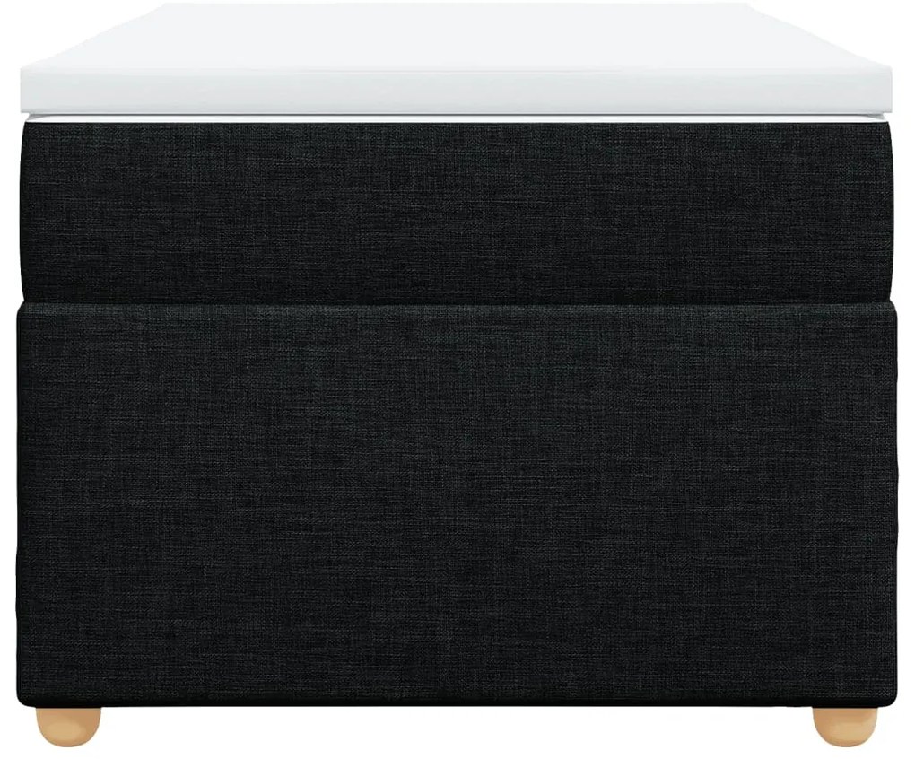 Cama com molas/colchão 80x200 cm tecido preto