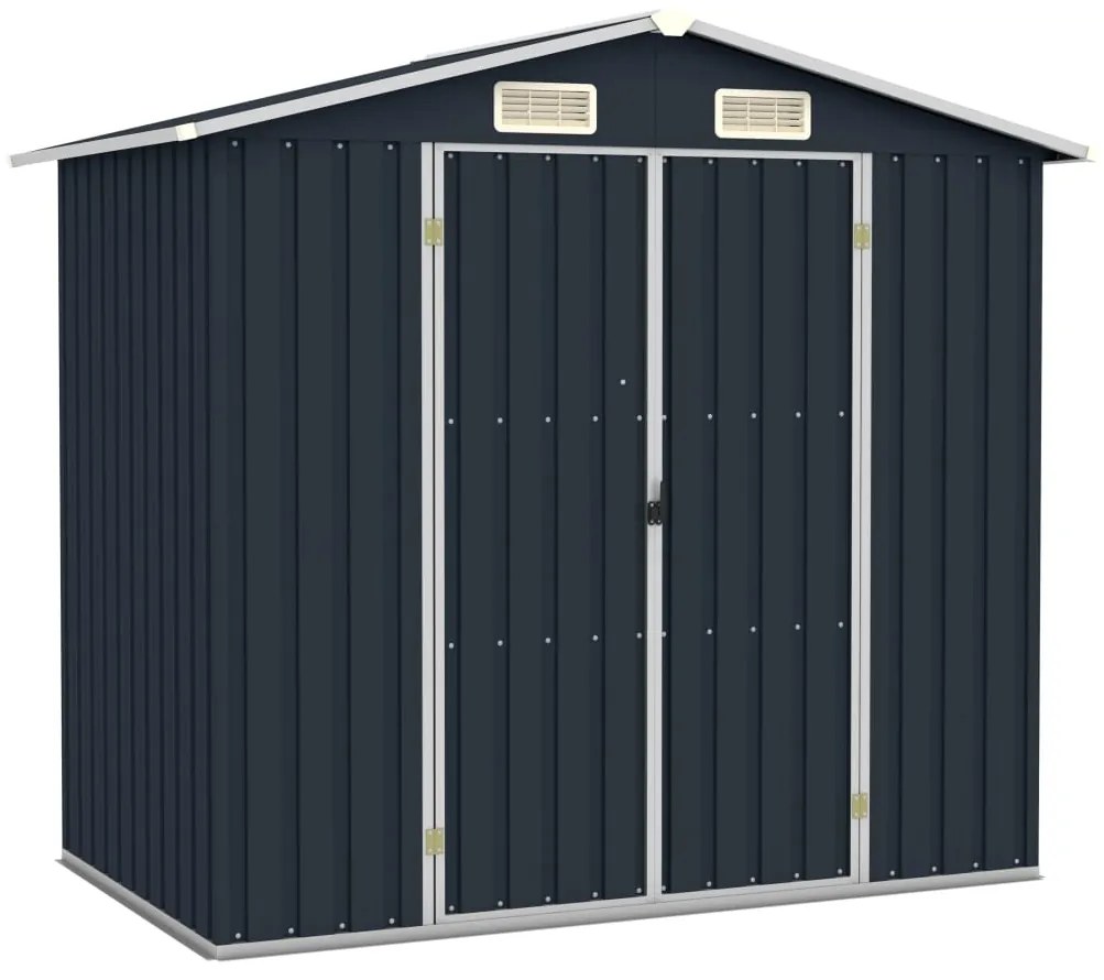 Abrigo de jardim 205x129x183 cm aço galvanizado antracite