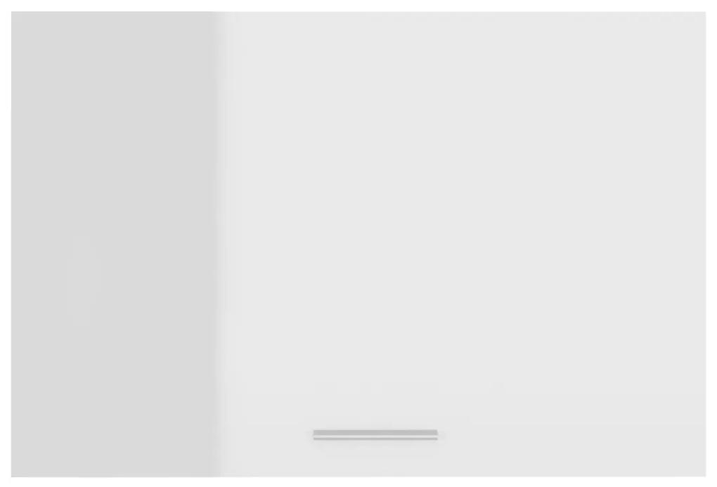 Armário de parede 60x31x40 cm contraplacado branco brilhante