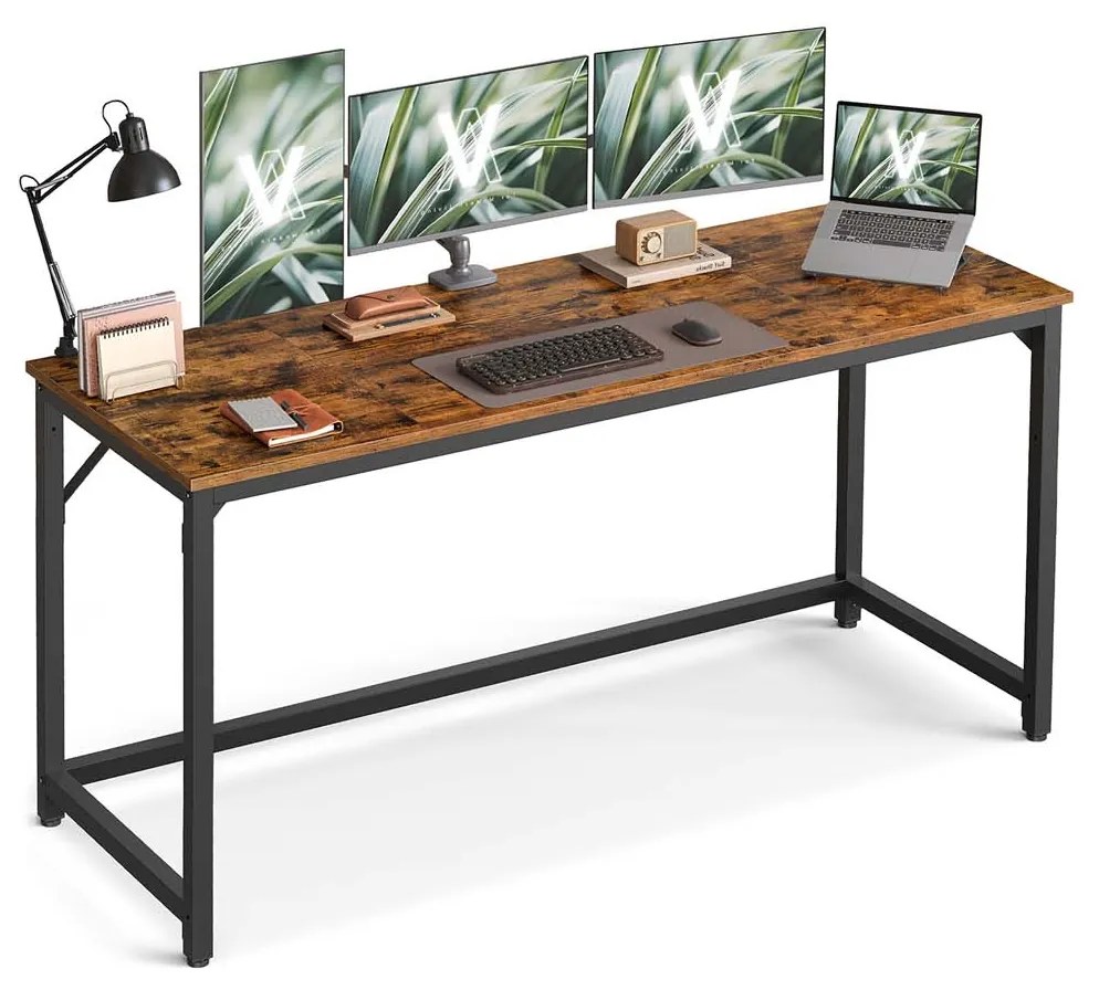 Secretaria para computador para o escritório em casa 60 x 160 x 76 cm Castanho vintage-preto