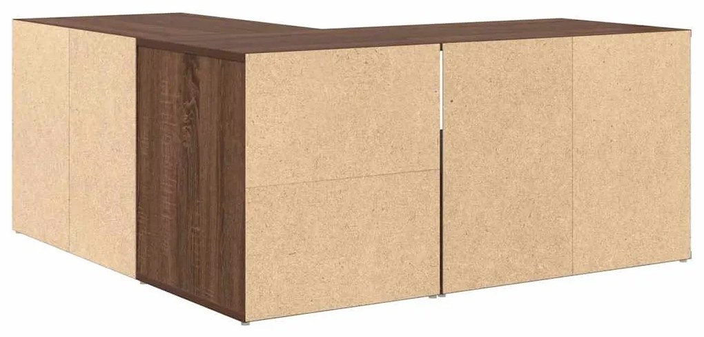 Armário canto 160x40x45 cm derivados madeira carvalho castanho