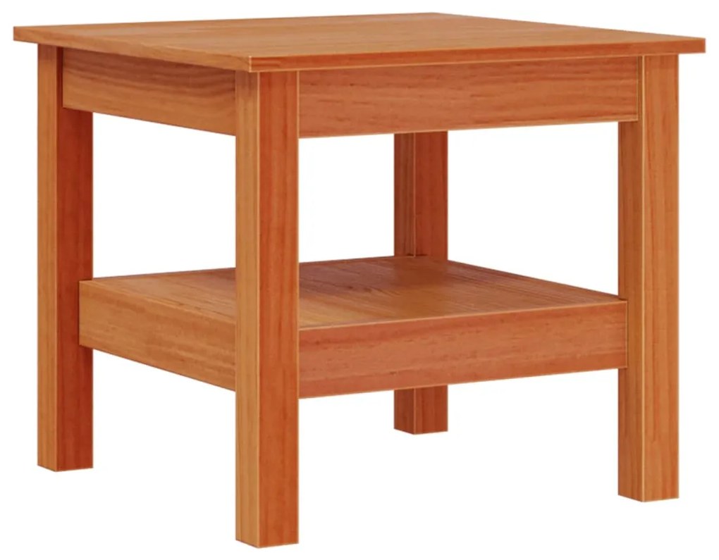 Mesa de centro 45x45x40 cm madeira pinho maciça castanho mel