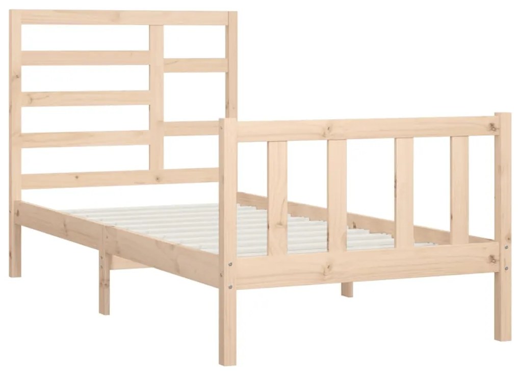 Cama sem colchão 90x200 cm madeira de pinho maciça