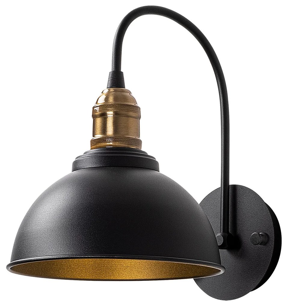 Candeeiro de Parede Varzan – Preto Antique – 27 x 27 cm