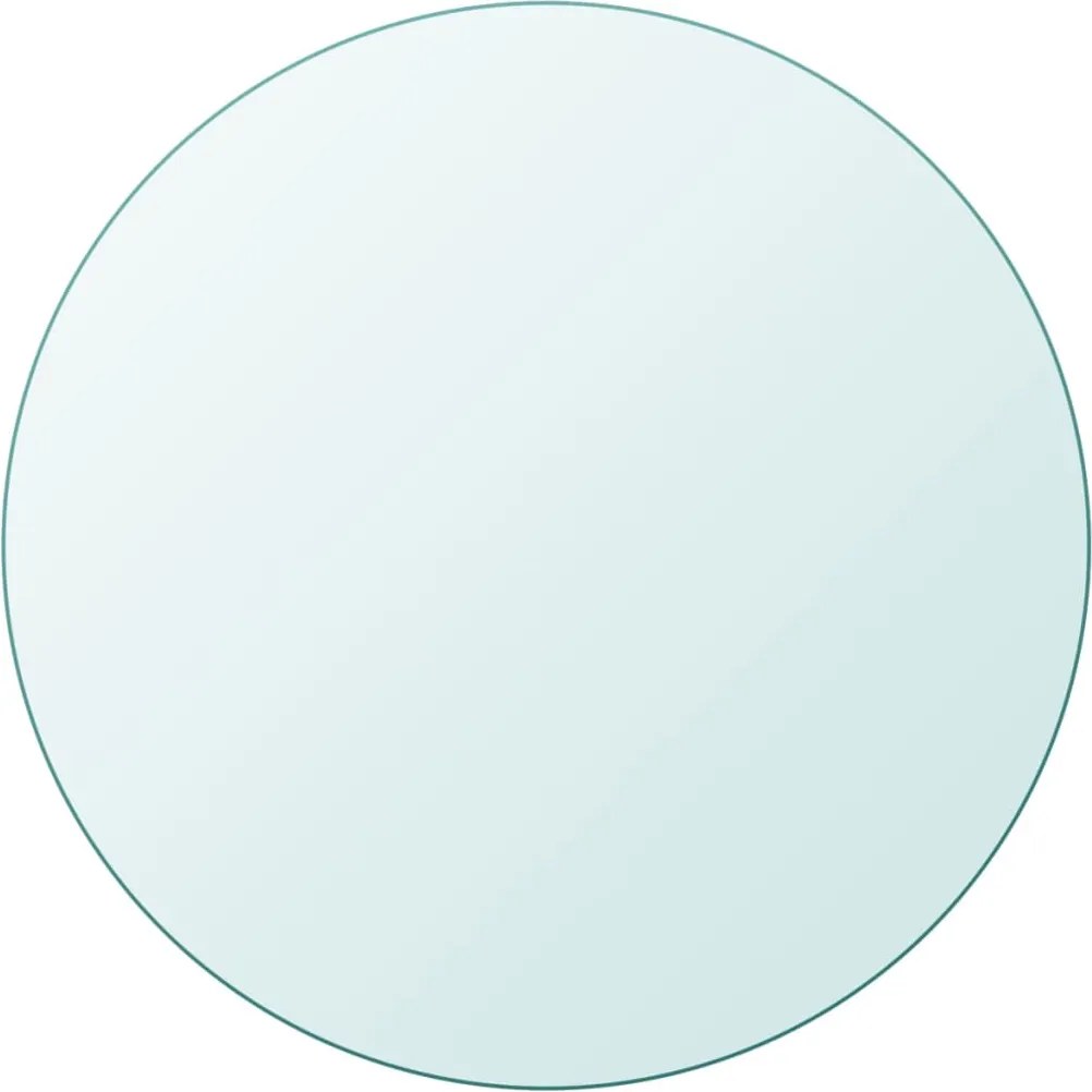 vidaXL Tampo de mesa em vidro temperado, redondo, 400 mm