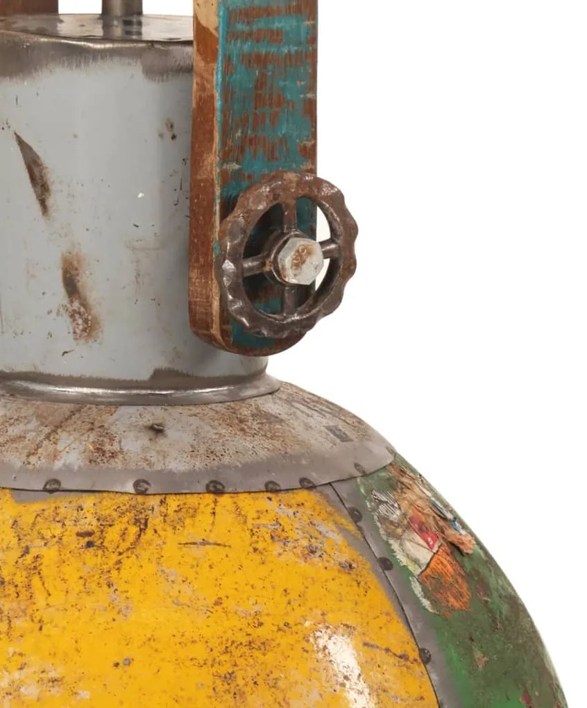 Candeeiro suspenso industrial redondo 25W 30 cm E27 multicor