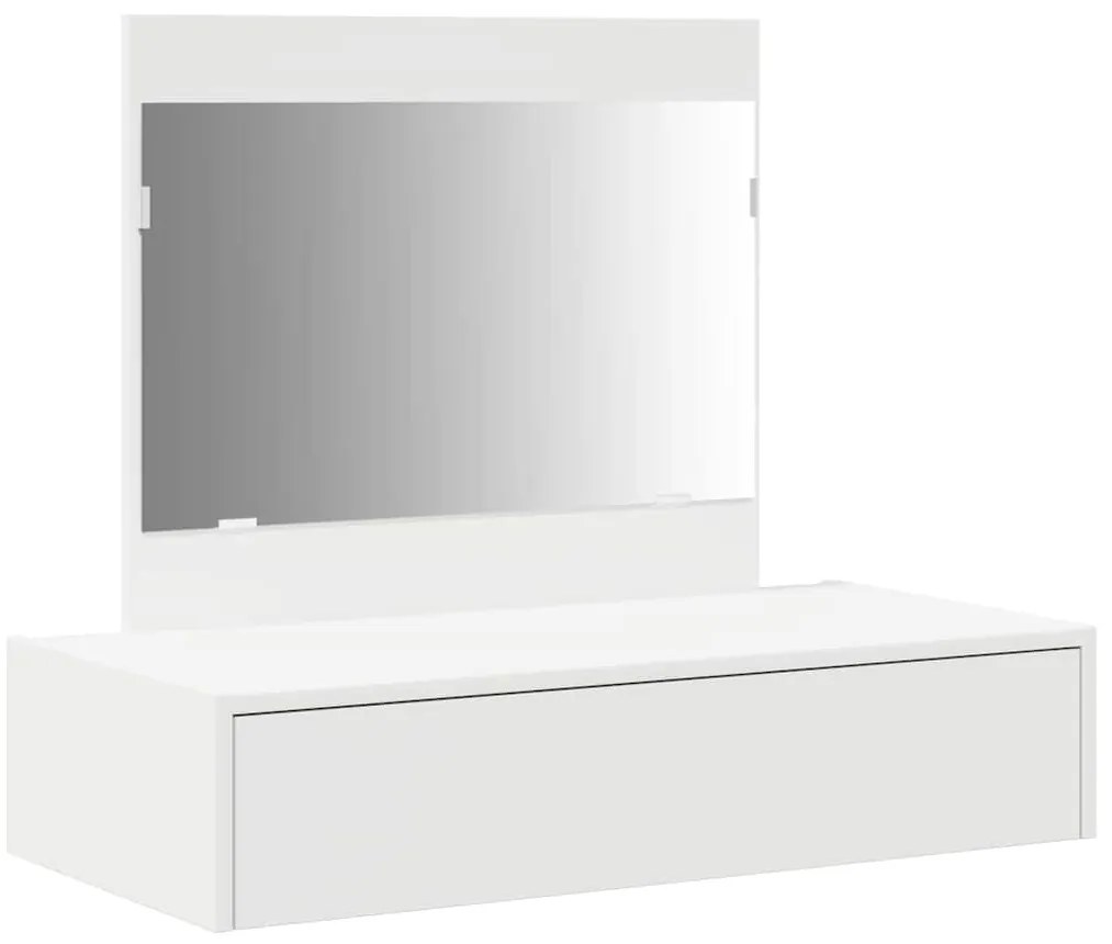 Mesa de Maquiagem Suspensa Branca 83x40x70 cm