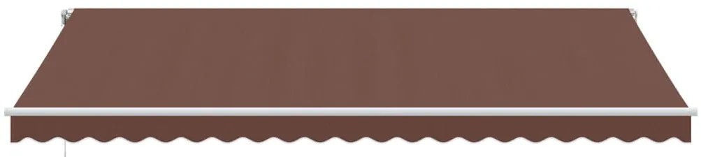 Toldo retrátil automático 500x350 cm castanho