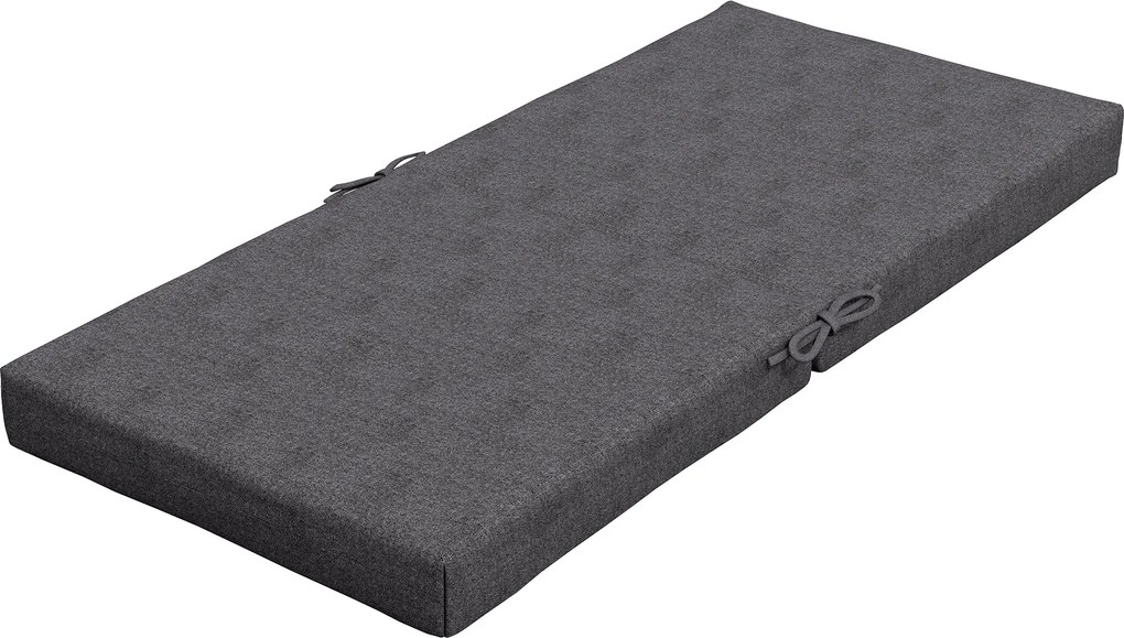 Conjunto de 2 almofadas de exterior para cadeira com encosto (NÃO INCLUIDAS), com presilhas, estofamento de 8 cm, 112 L x 51 L cm, cinzento escuro