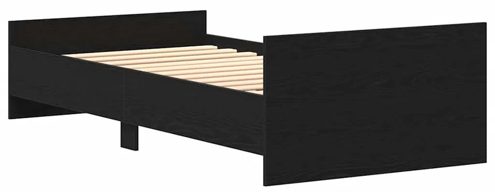Estrutura cama s/ colchão derivados madeira carvalho preto