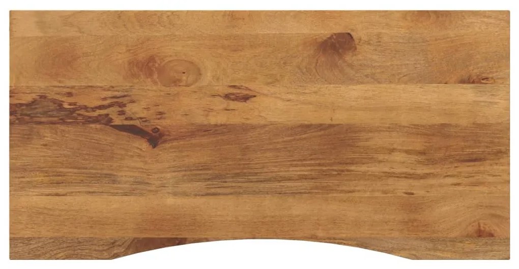Tampo de mesa com curva 120x50x2,5 cm mangueira áspera maciça