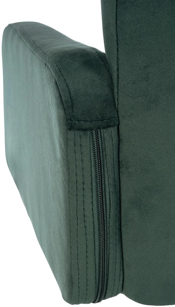 Banco de bar Los Angeles em veludo com estrutura branca 93-113 x 60 x 56 cm Verde