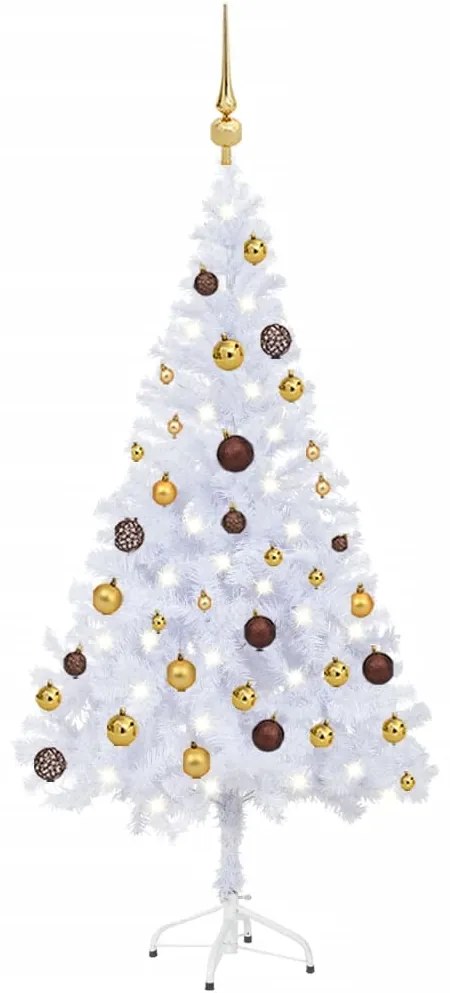 vidaXL Árvore de Natal artificial pré-iluminada com bolas 230 ramos