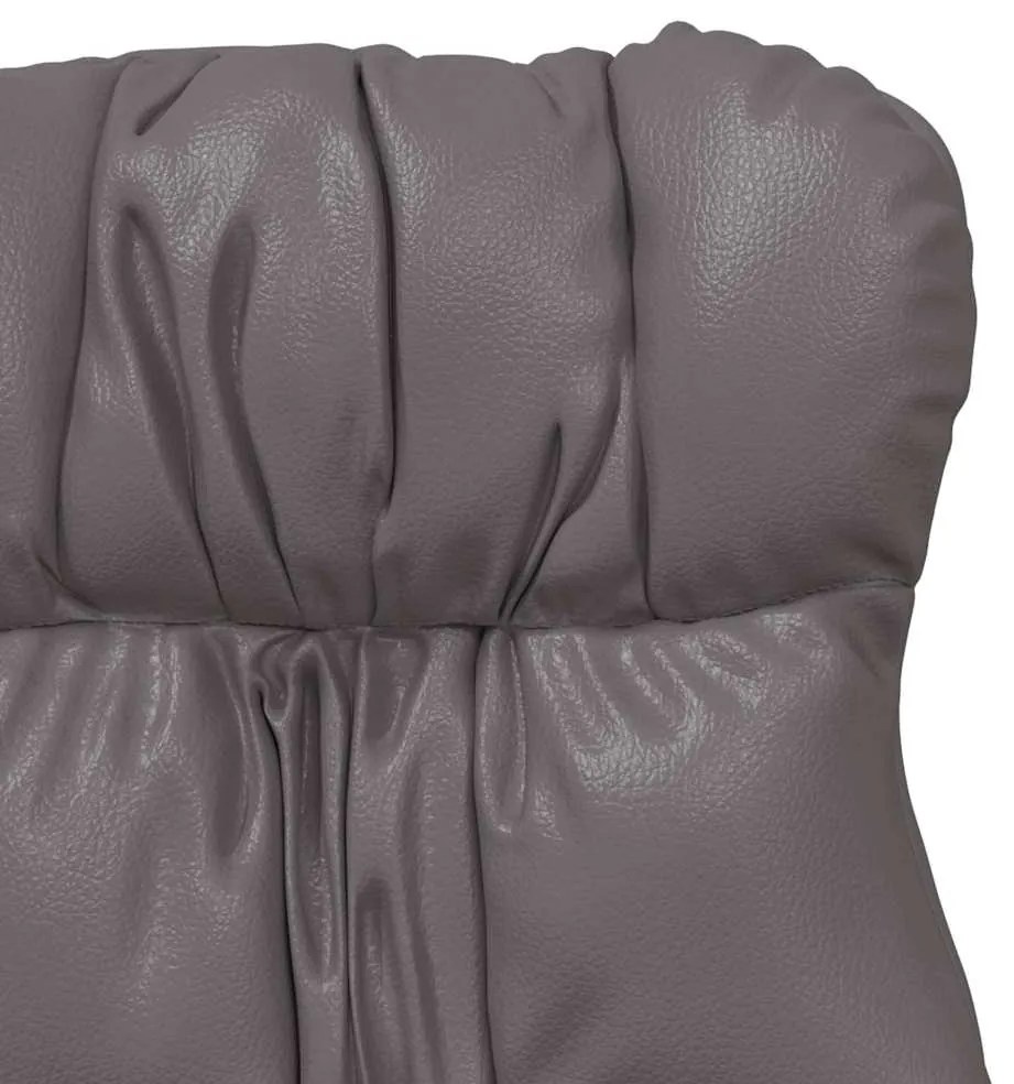 Poltrona Relaxante vidaXL em Couro Sintético Cinza