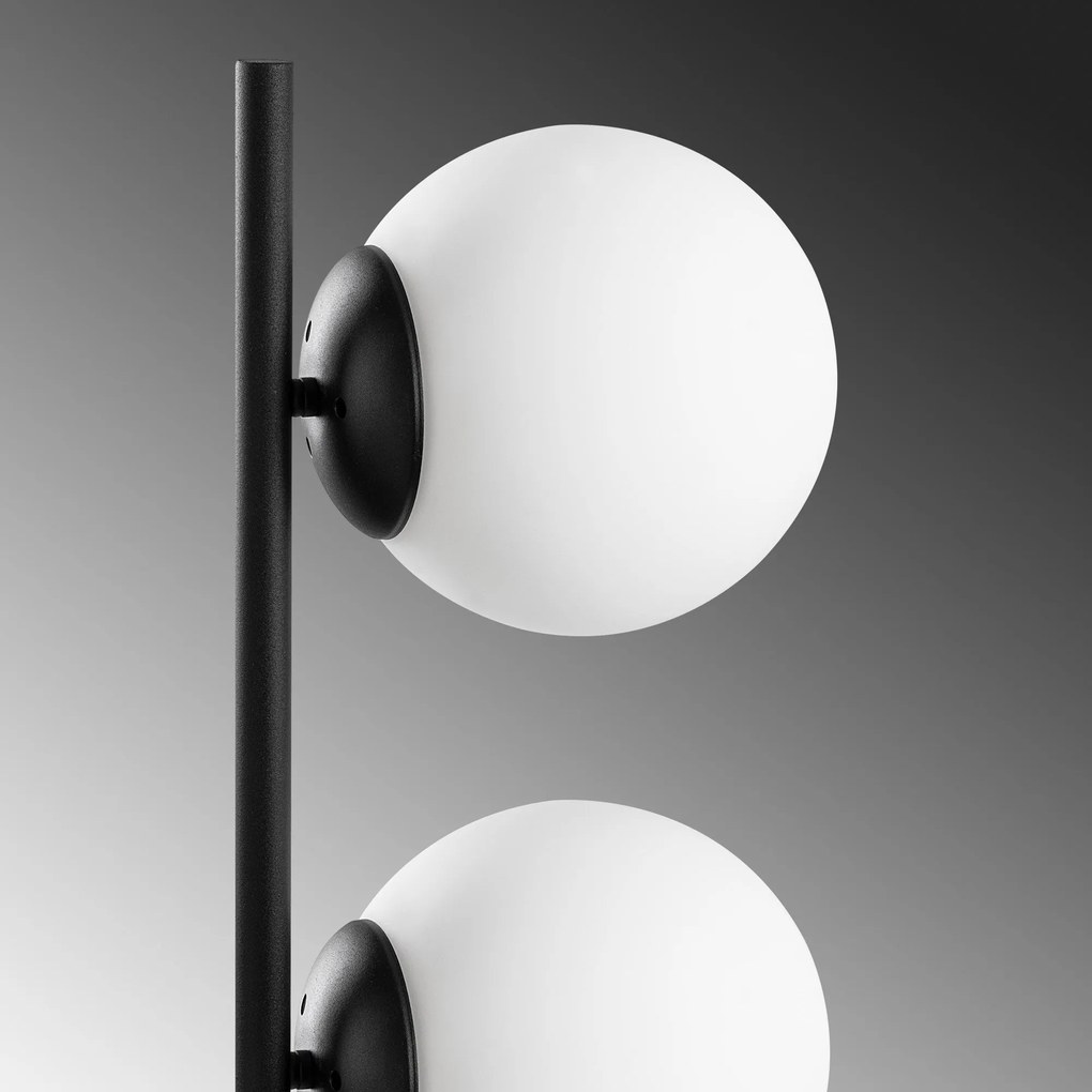 Candeeiro de Pé Dual – Preto – 30 x 30 x 155 cm