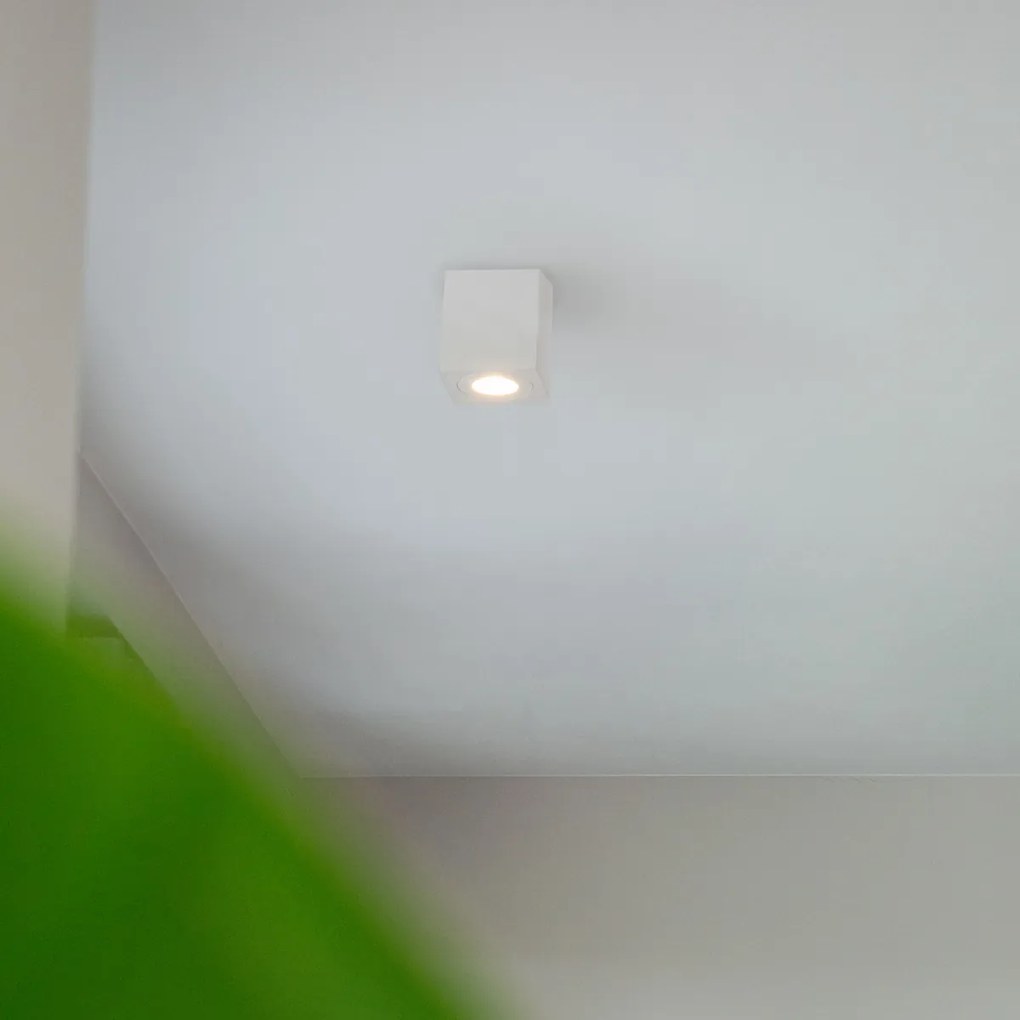 Foco de teto quadrado moderno branco - Capa