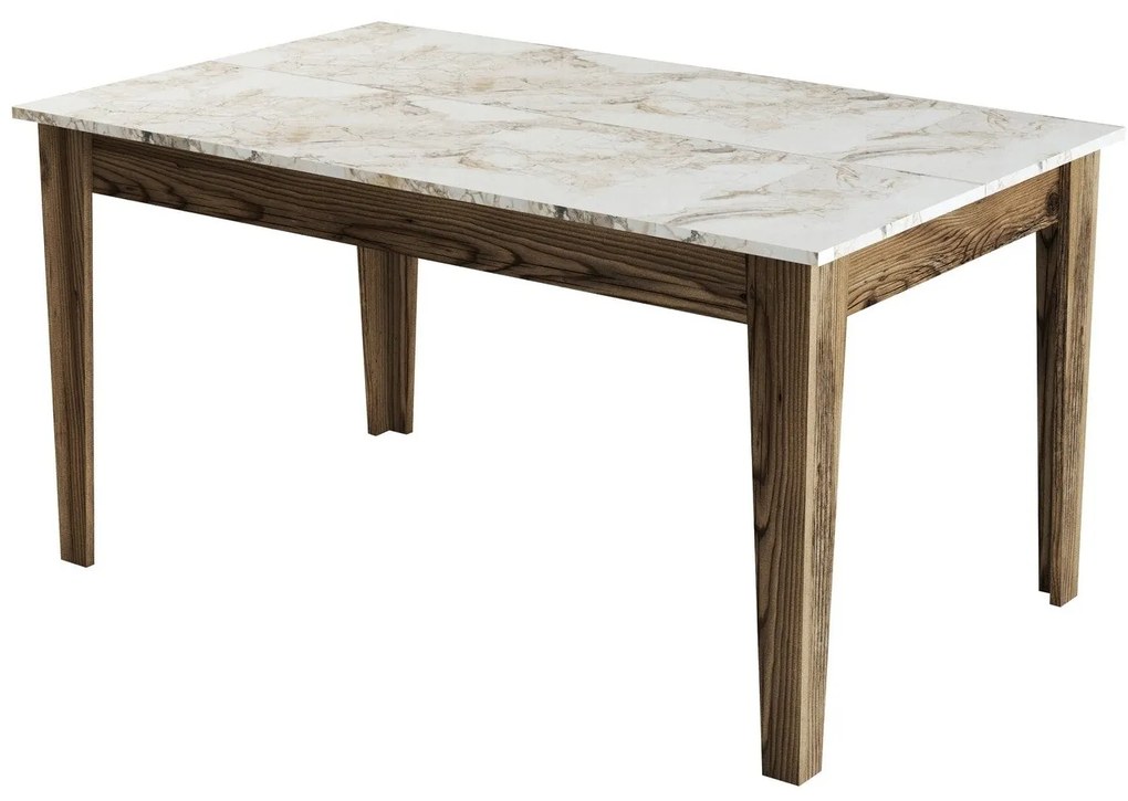 Mesa de Jantar Milan500 – Nogueira e Branco – 145x75x88 cm