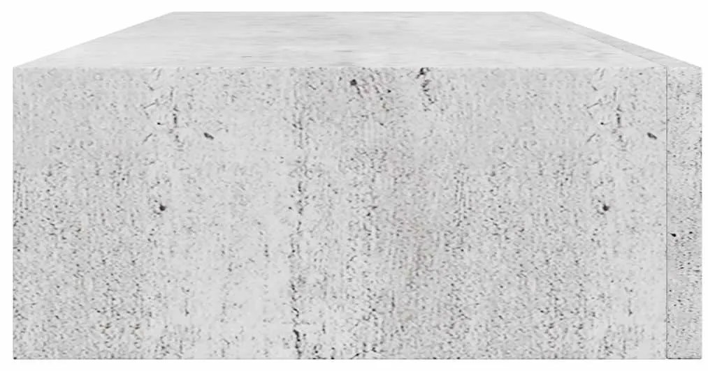 Prateleiras parede c/ gavetas 2pcs MDF 60x23,5x10 cm cinza cim.