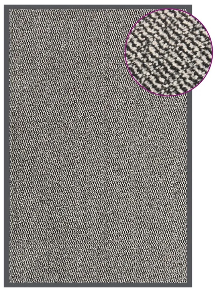 vidaXL Tapete de entrada tufado 80x120 cm castanho-claro